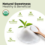 Viccoky Stevia Orgánica en Polvo ideal para endulzar bebidas sin calorías.