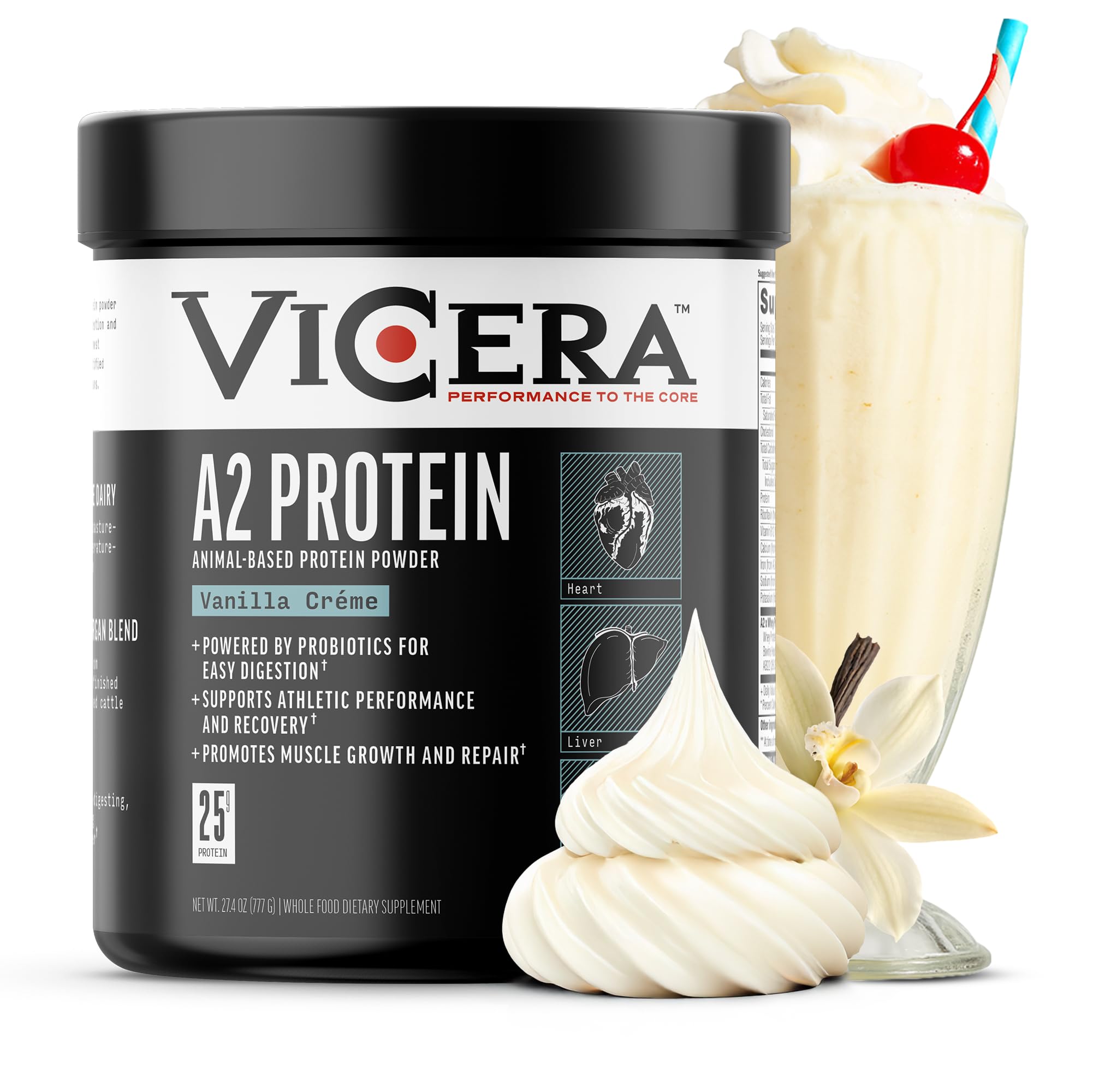 VICERA A2 proteína en botella, ideal para nutrición diaria durante el entrenamiento.