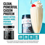 Envase de VICERA A2 proteína, fácil de almacenar en la despensa.