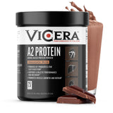 VICERA A2 Proteína en polvo frente de pote con aporte de 25 g por porción para energía diaria