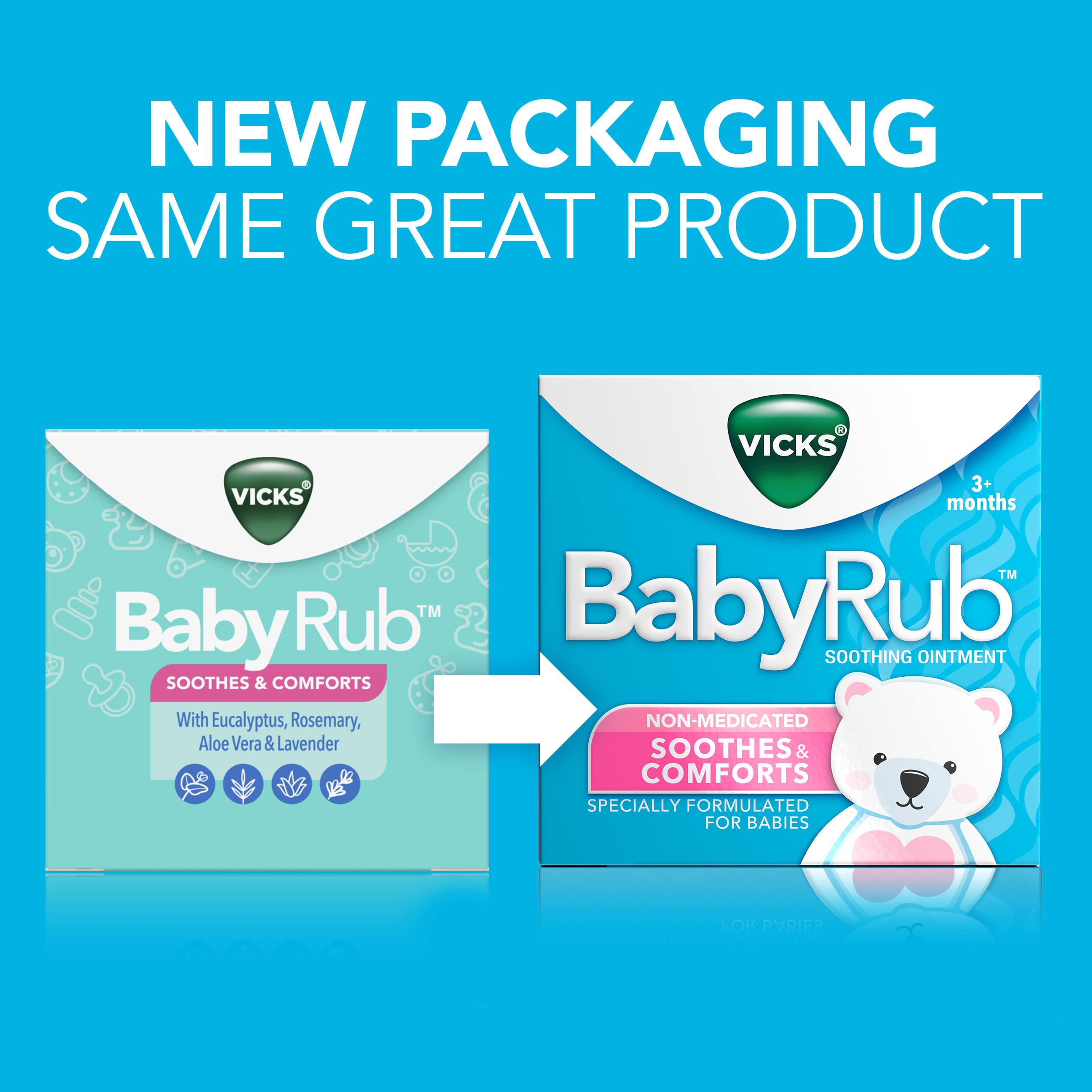 Aplicación-pecho-cuello-espalda de Vicks BabyRub para calmar al bebé