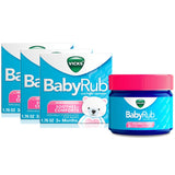 Vicks BabyRub pecho balsamo en envase compacto para uso nocturno y confort del bebé