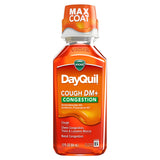 Vicks DayQuil Cough DM+ en botella, alivio de tos y congestión.