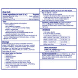 Etiqueta de Vicks DayQuil Cough DM+, guía de dosis para uso diurno.