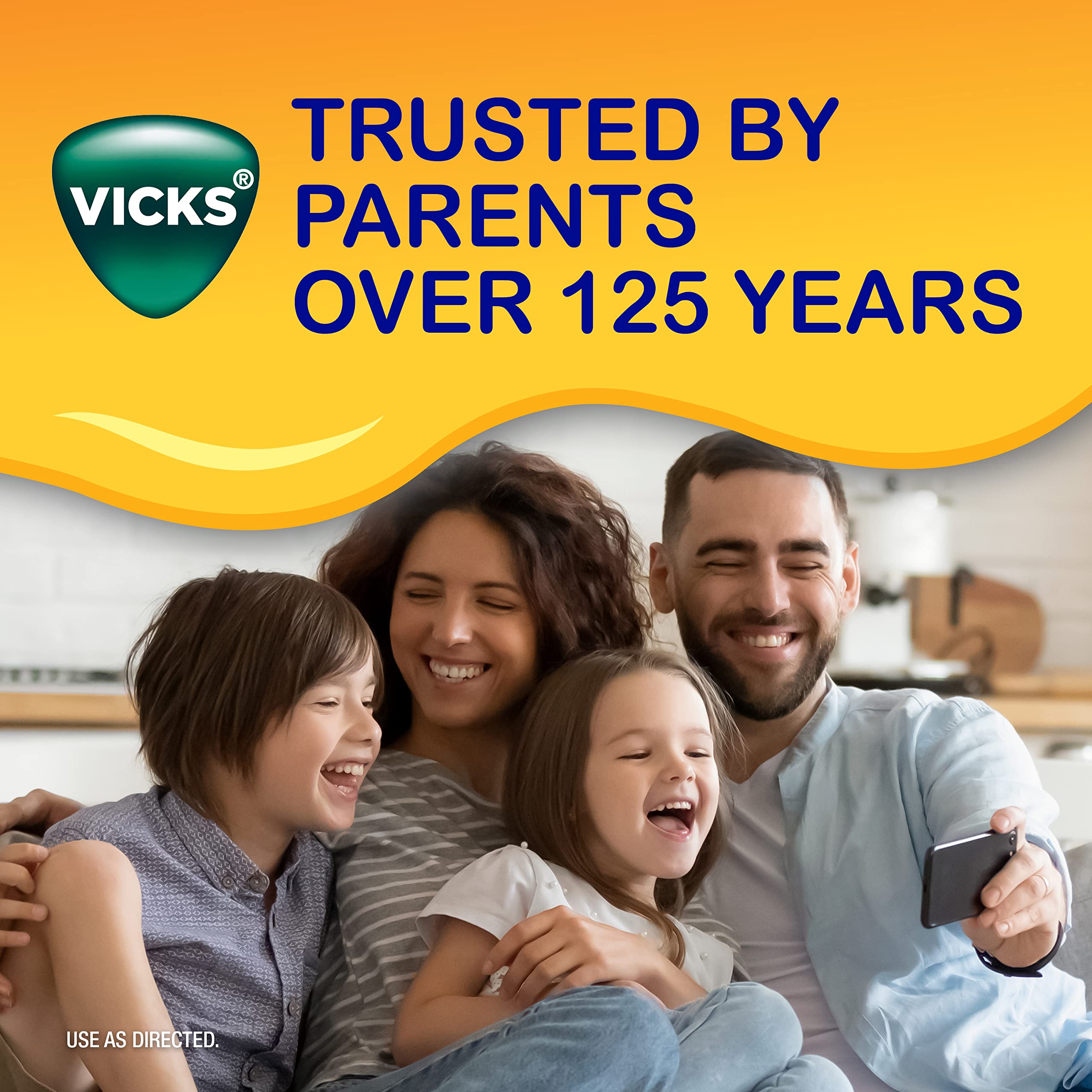 Vicks DayQuil Kids envase sin alcohol.