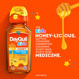 Vicks DayQuil Kids sin jarabe de maíz alto en fructosa.
