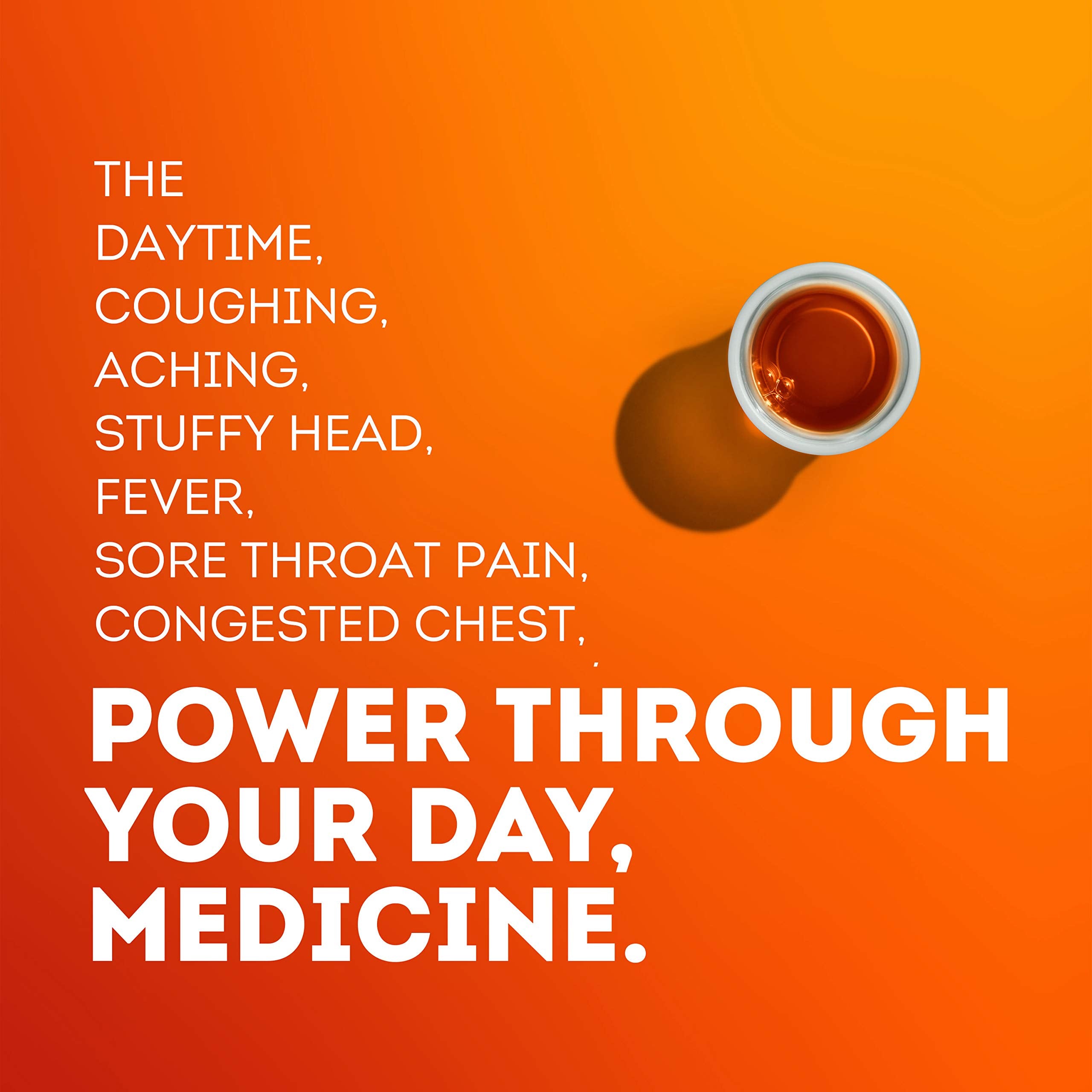 Vicks DayQuil SEVERE verter la dosis para toma precisa.