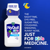 Etiqueta sin colorantes artificiales en DayQuil NyQuil para niños.