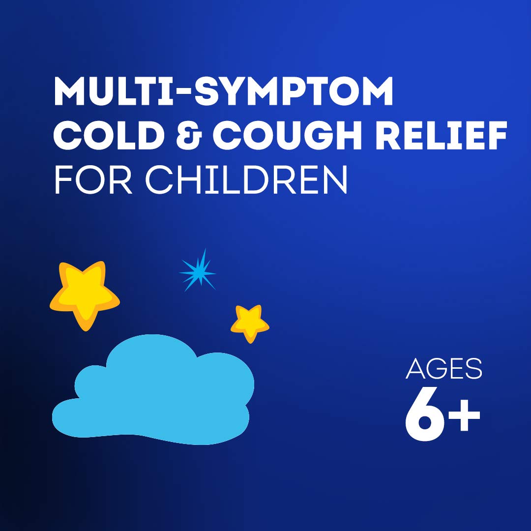 Vicks NyQuil para niños, envase de 8 onzas sin alcohol.