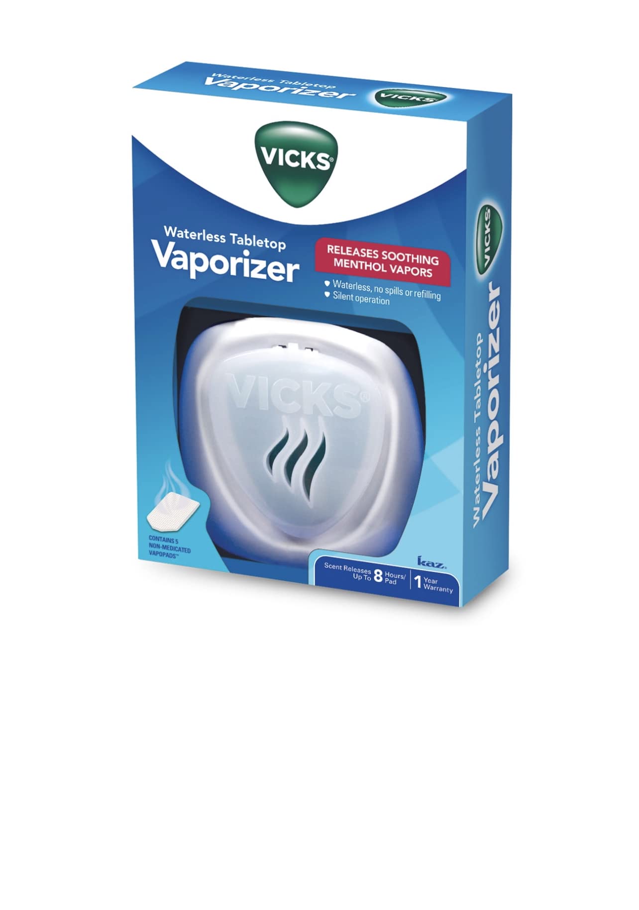 Luz nocturna suave de Vicks para ambiente relajante.