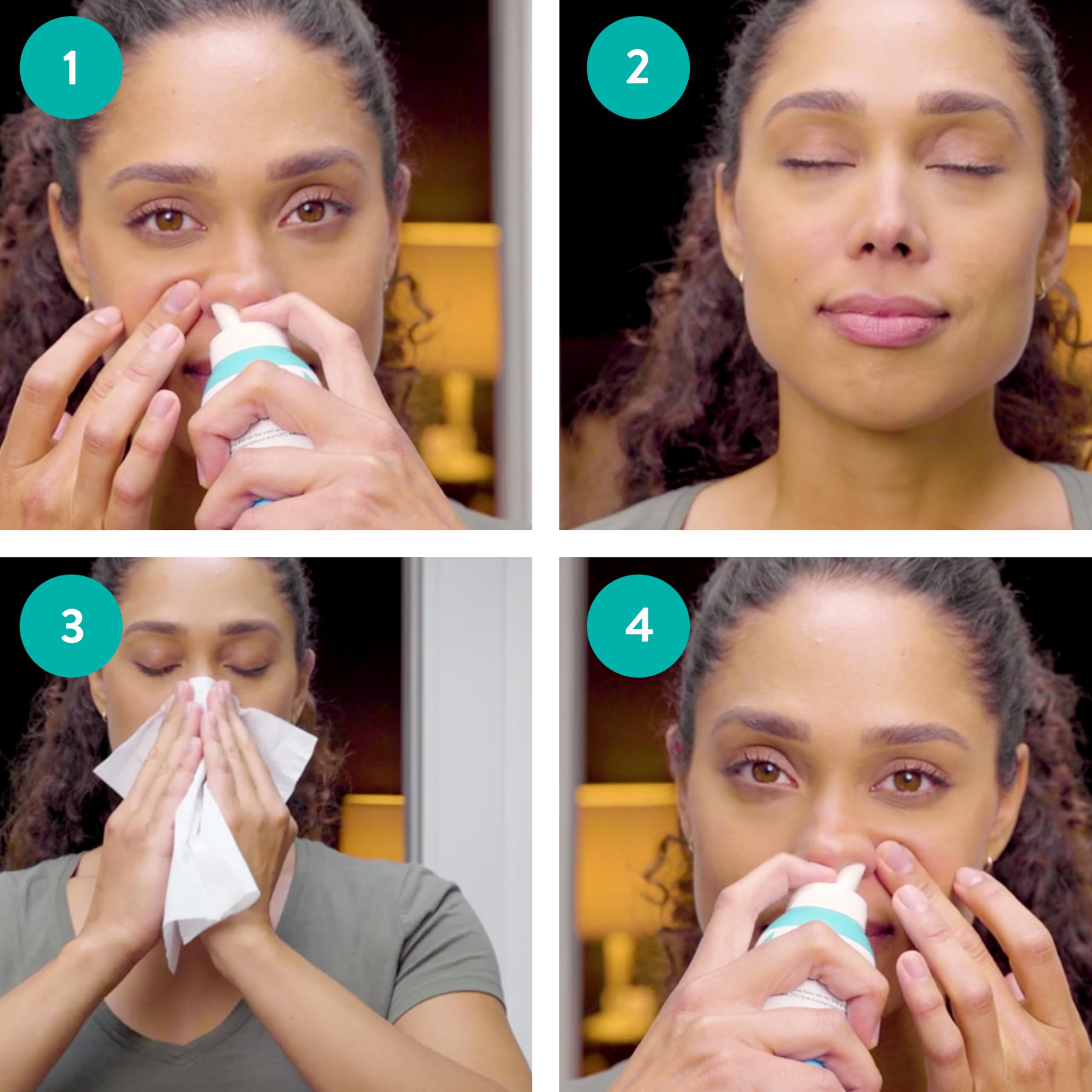 Aplicación nasal de Vicks Sinex Saline para despejar la congestión diaria