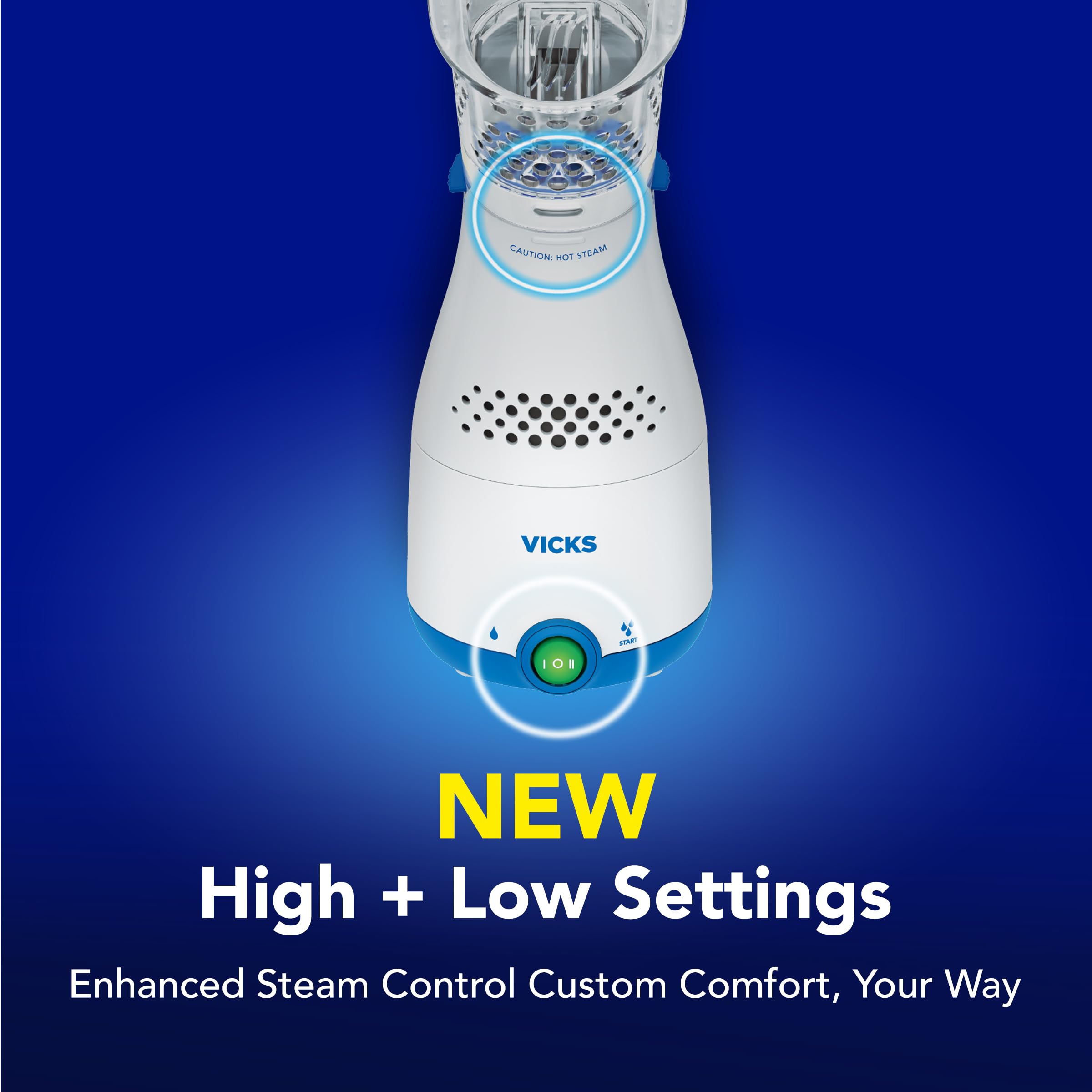 Apagado automático del inhalador Vicks para mayor seguridad durante el uso nocturno.