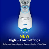 Apagado automático del inhalador Vicks para mayor seguridad durante el uso nocturno.