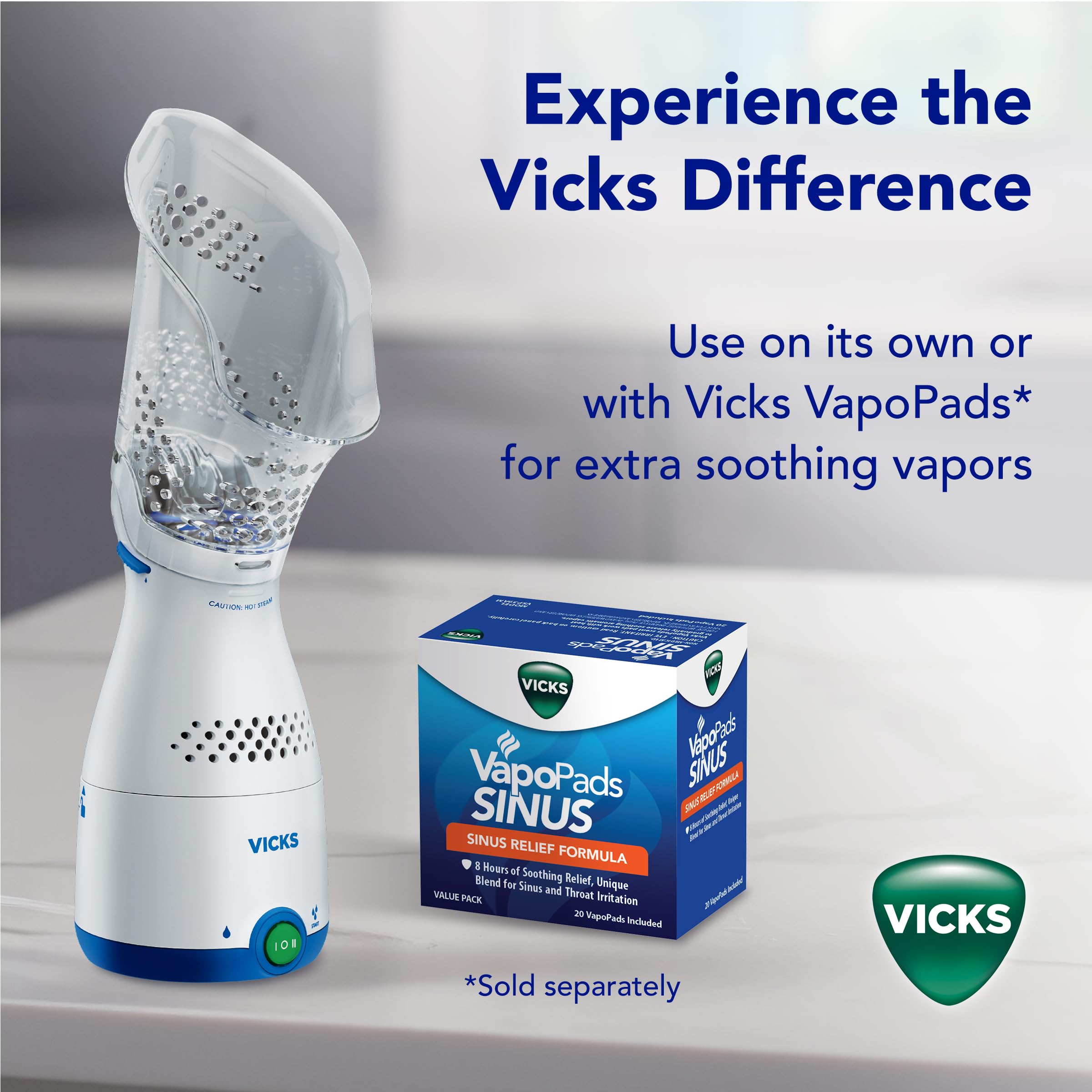Uso portátil del inhalador Vicks lleno con agua del grifo, sin filtros.