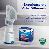 Uso portátil del inhalador Vicks lleno con agua del grifo, sin filtros.