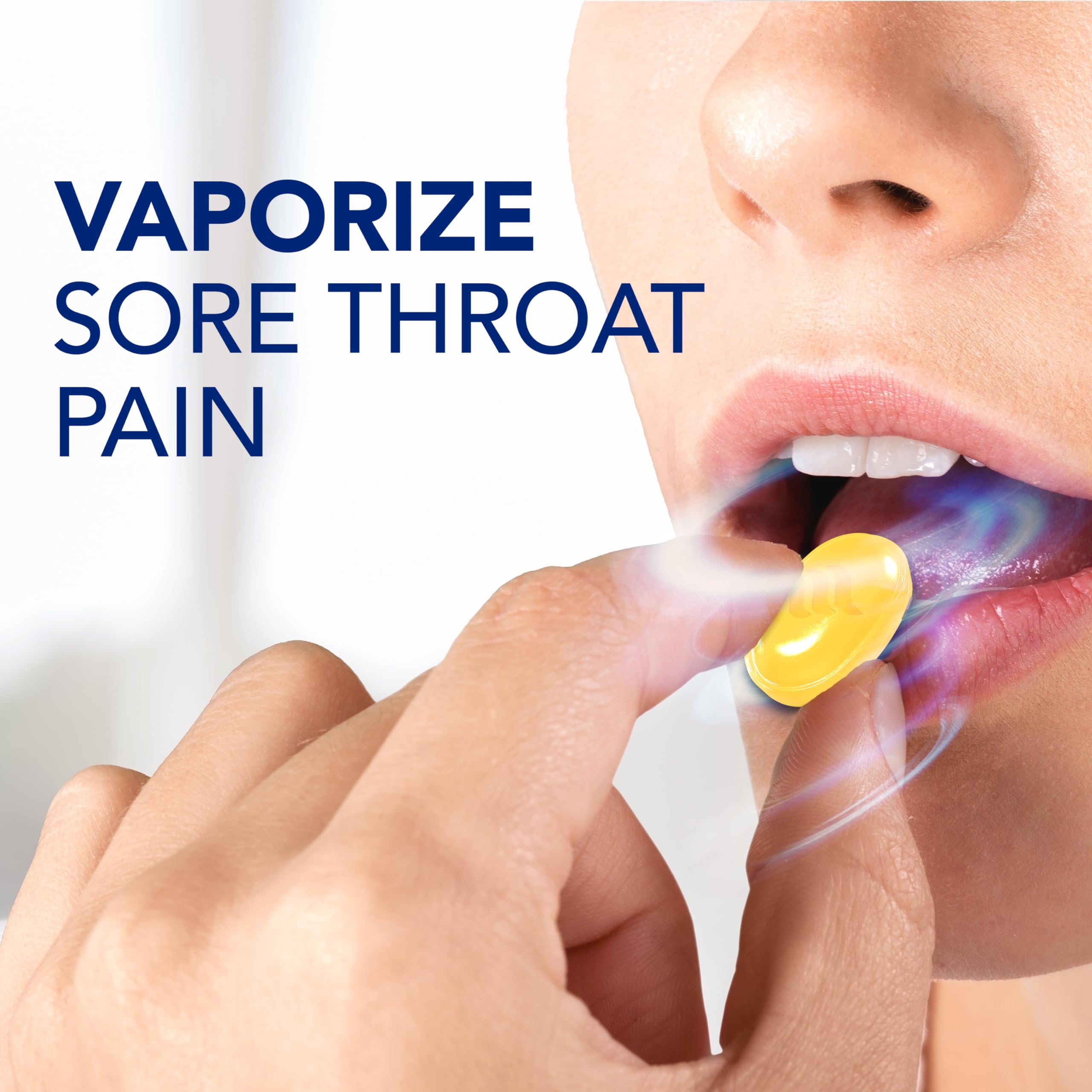 Envase de 45 pastillas Vicks VapoCOOL Severe para uso práctico.