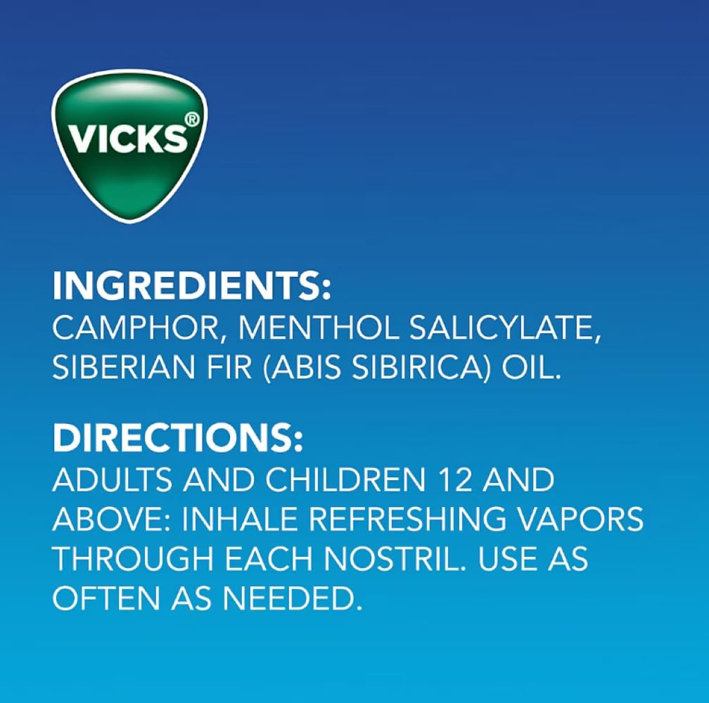 Vicks VapoInhaler, diseño compacto para bolsos o bolsillos.