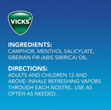 Vicks VapoInhaler, diseño compacto para bolsos o bolsillos.