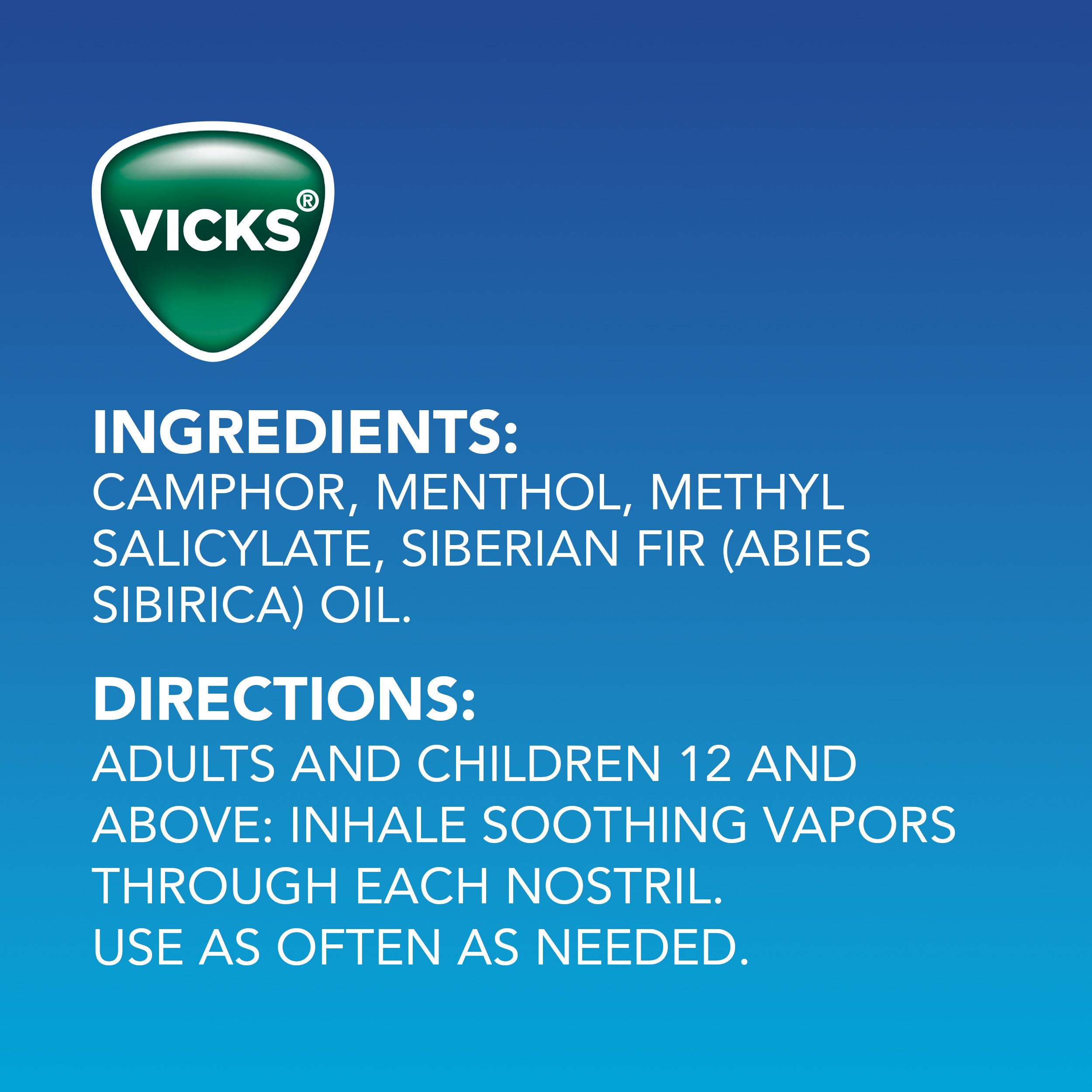 Vicks VapoInhaler envase ligero para viajar
