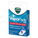 Vicks VapoPads empaque, 6 unidades, comodidad diaria y uso sencillo