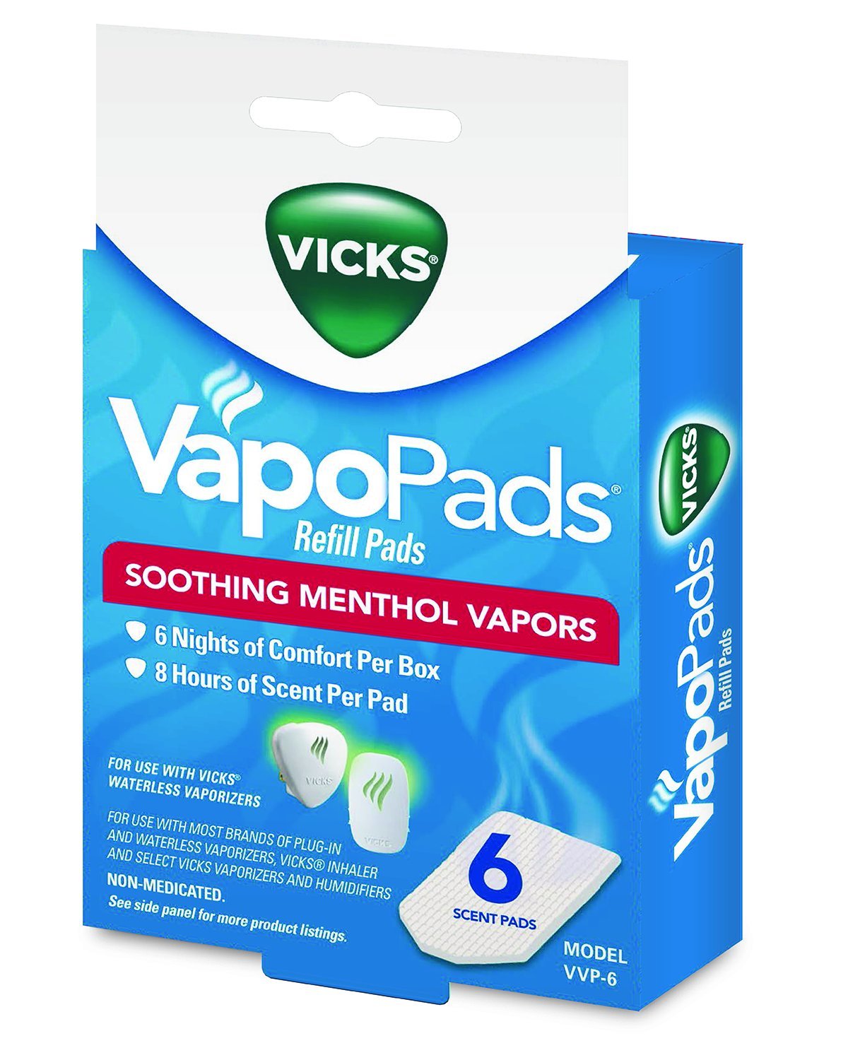Vicks VapoPads recambios en empaque listo para usar