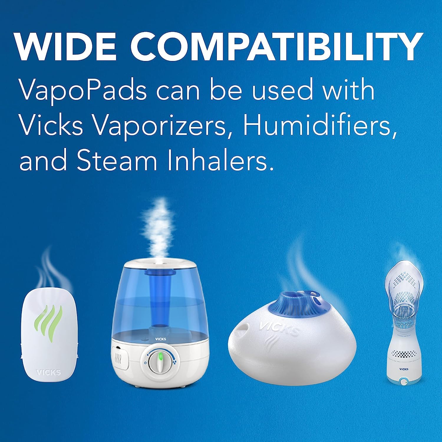 Vicks VapoPads diseño sin derrames facilita recambio rápido