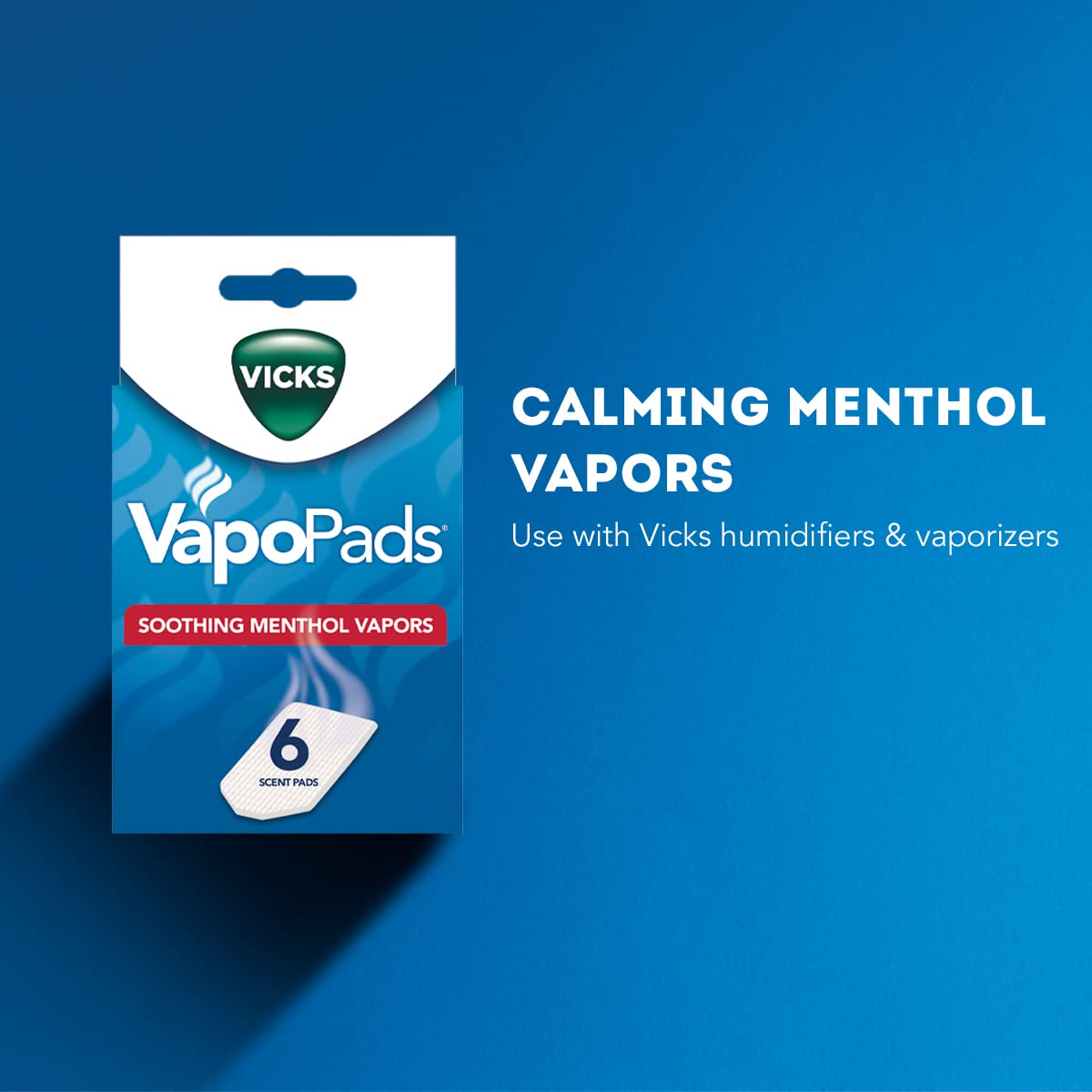 Vicks VapoPads en humidificador compatible para respiración más cómoda
