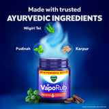 Vicks Vaporub aroma potente facilita la relajación respiratoria
