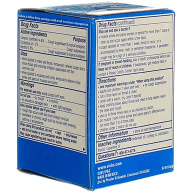 Vicks Vaporub facilita el cuidado hogareño con aroma característico.