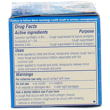 Vicks Vaporub con paquete de dos, listo para emergencias cotidianas.