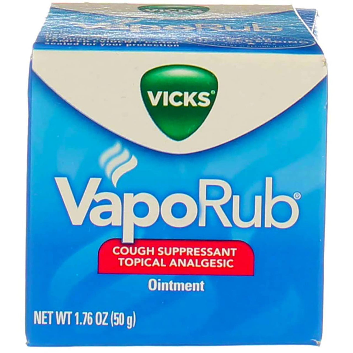 Vicks Vaporub ungüento para el pecho, alivio temporal de tos y respiración.