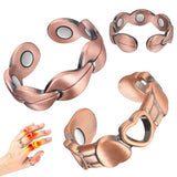 Vicmag anillo cobre hoja, diseño minimalista para uso diario.