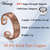 Vicmag anillo cobre magnetico cierre abierto: ajuste perfecto en cualquier dedo.