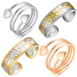 Vicmag anillo magnético de cobre con diseño corazón, ideal para uso diario.