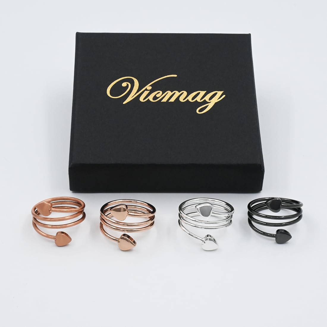 Vicmag anillo magnético de cobre, diseño durable para uso diario.