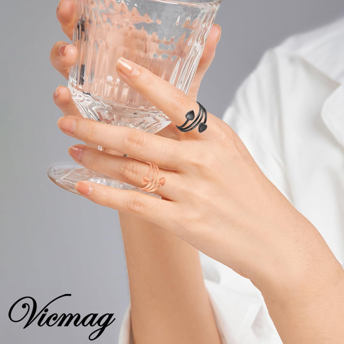 Vicmag anillo magnético de cobre, regalo elegante en caja Vicmag incluida.