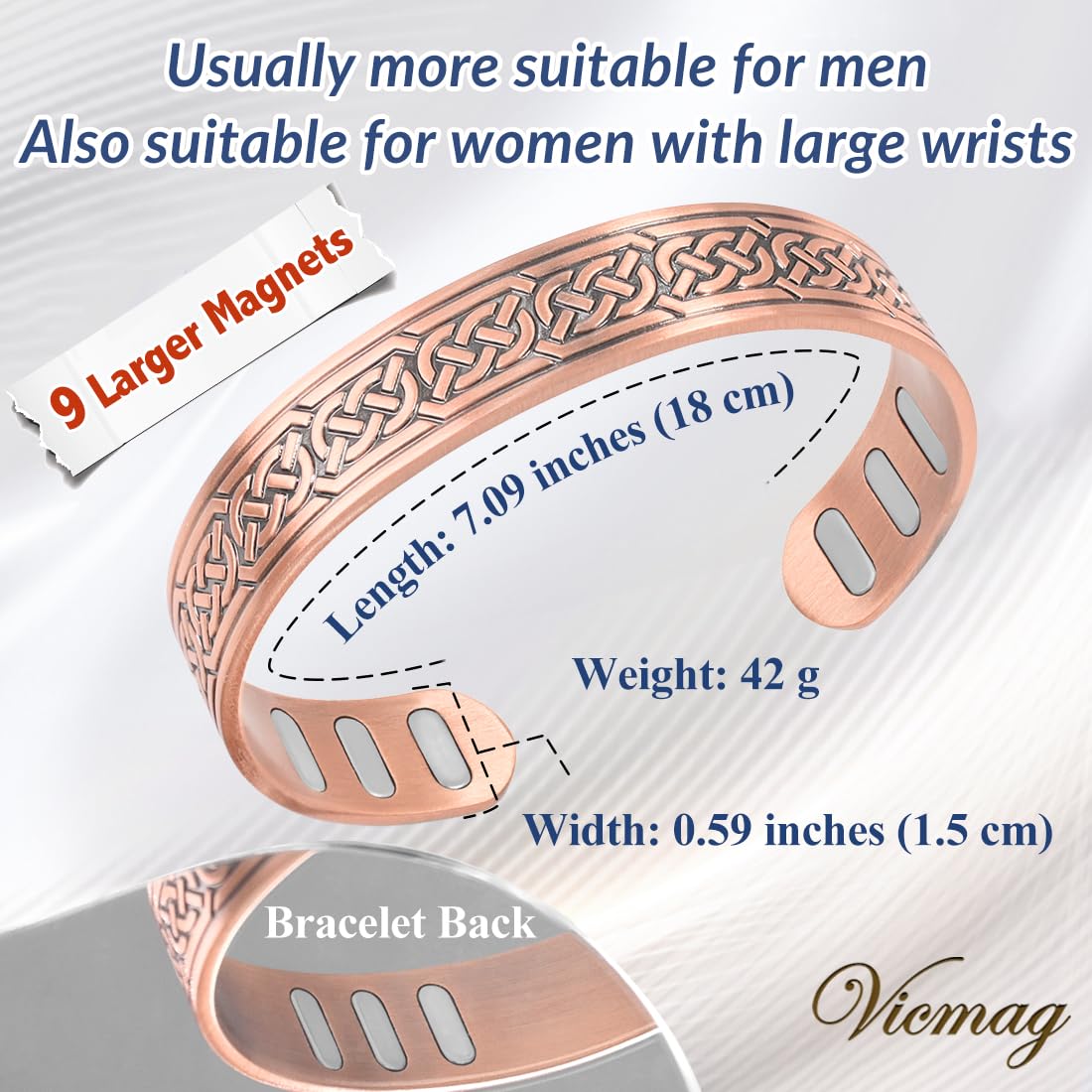 Recubrimiento protector del brazalete Vicmag para brillo duradero