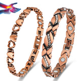 Vicmag brazalete magnético de cobre en primer plano, diseño elegante para uso diario.