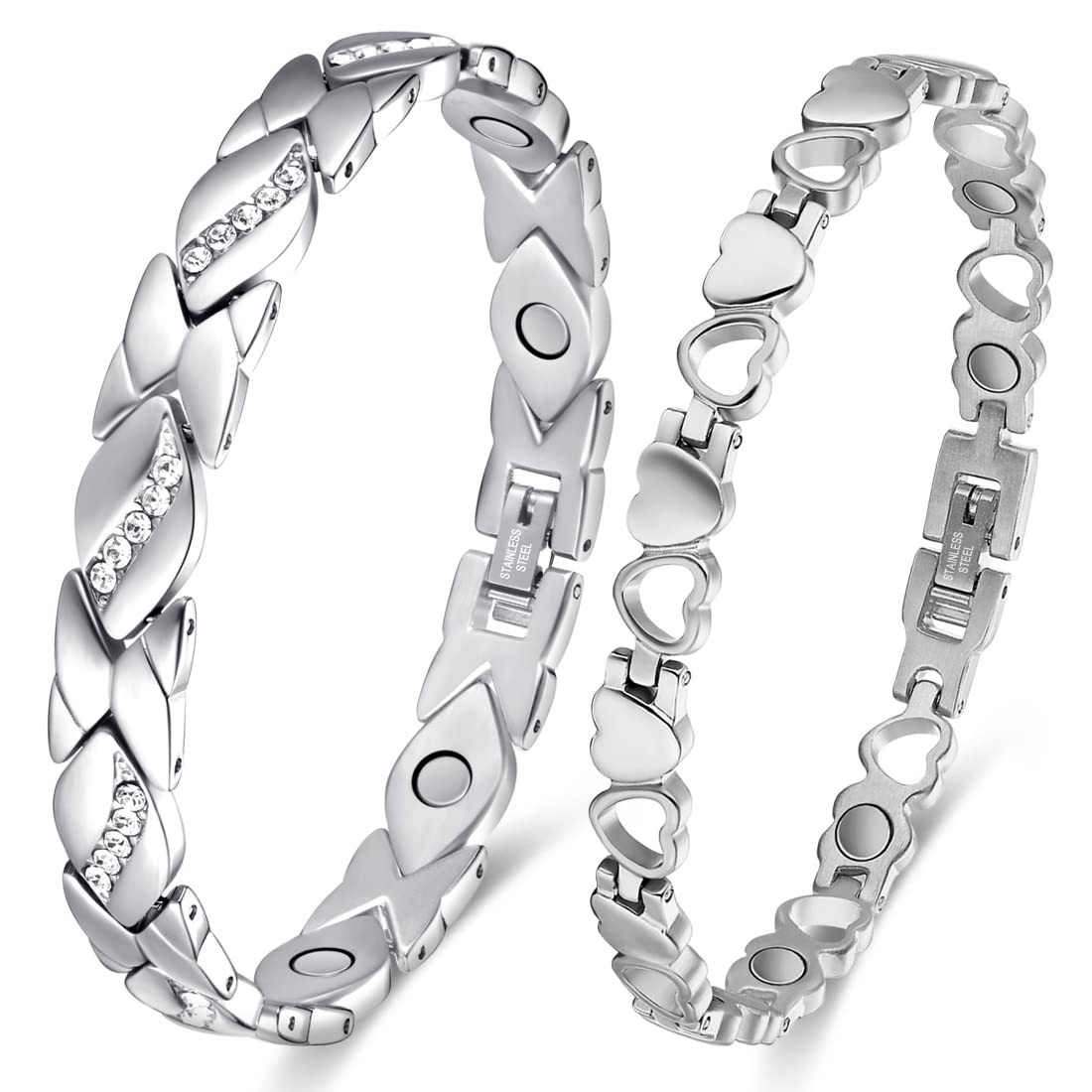 Vicmag brazalete magnético para mujer, titanio ligero y cómodo.