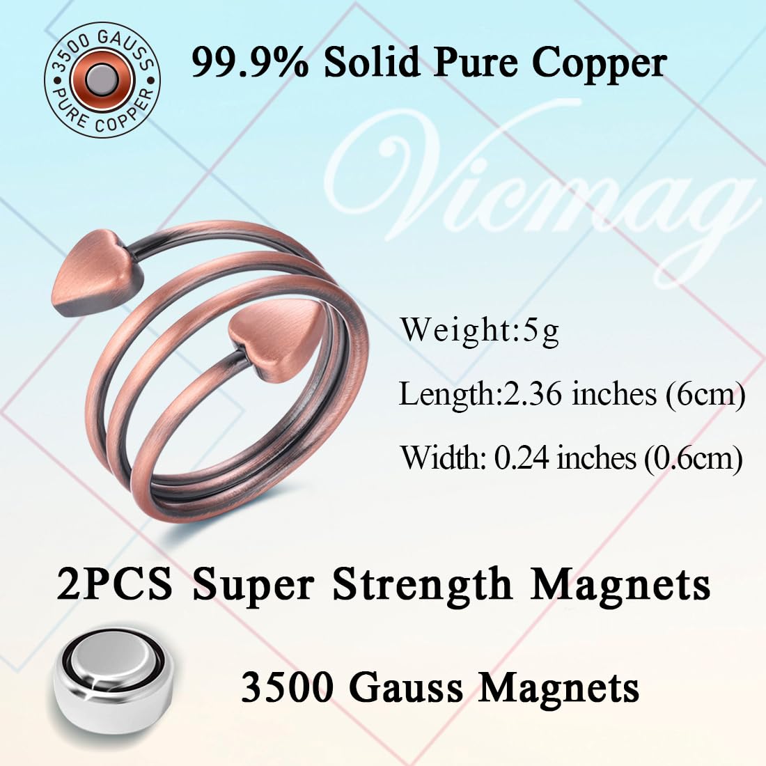 Vicmag conjunto de dos piezas, regalo práctico y elegante.