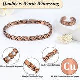 Pulsera Vicmag de cobre 99.9% puro con recubrimiento duradero.