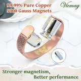 Cobre 99,9% puro en pulsera Vicmag para hombre.