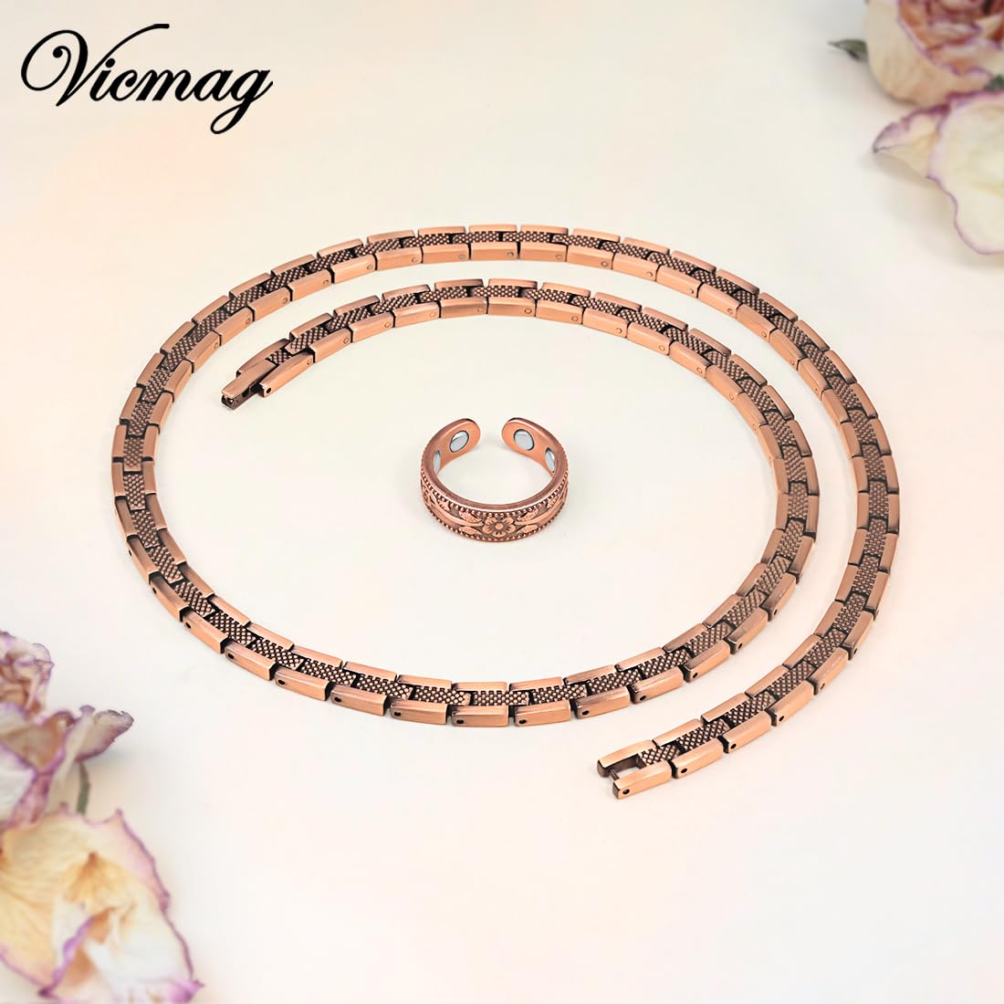Vicmag set regalo collar-anillo exclusivo, ideal para sorprender.