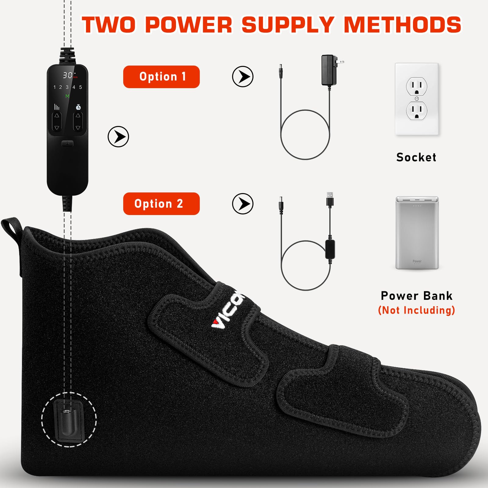 Diseño portátil de botas Viconor para uso en casa.