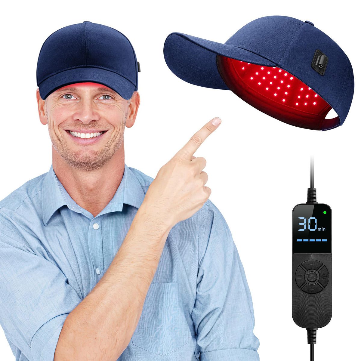Gorro láser Viconor en uso diario para estimulación suave del cuero cabelludo