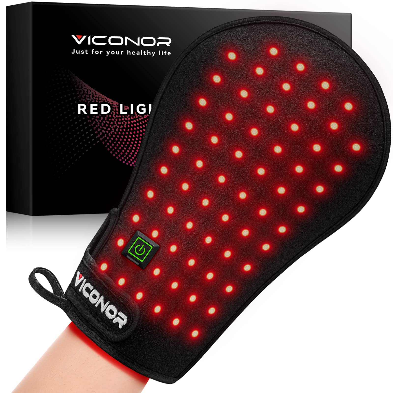 Guante Viconor con luz roja de 660nm para manos, uso diario