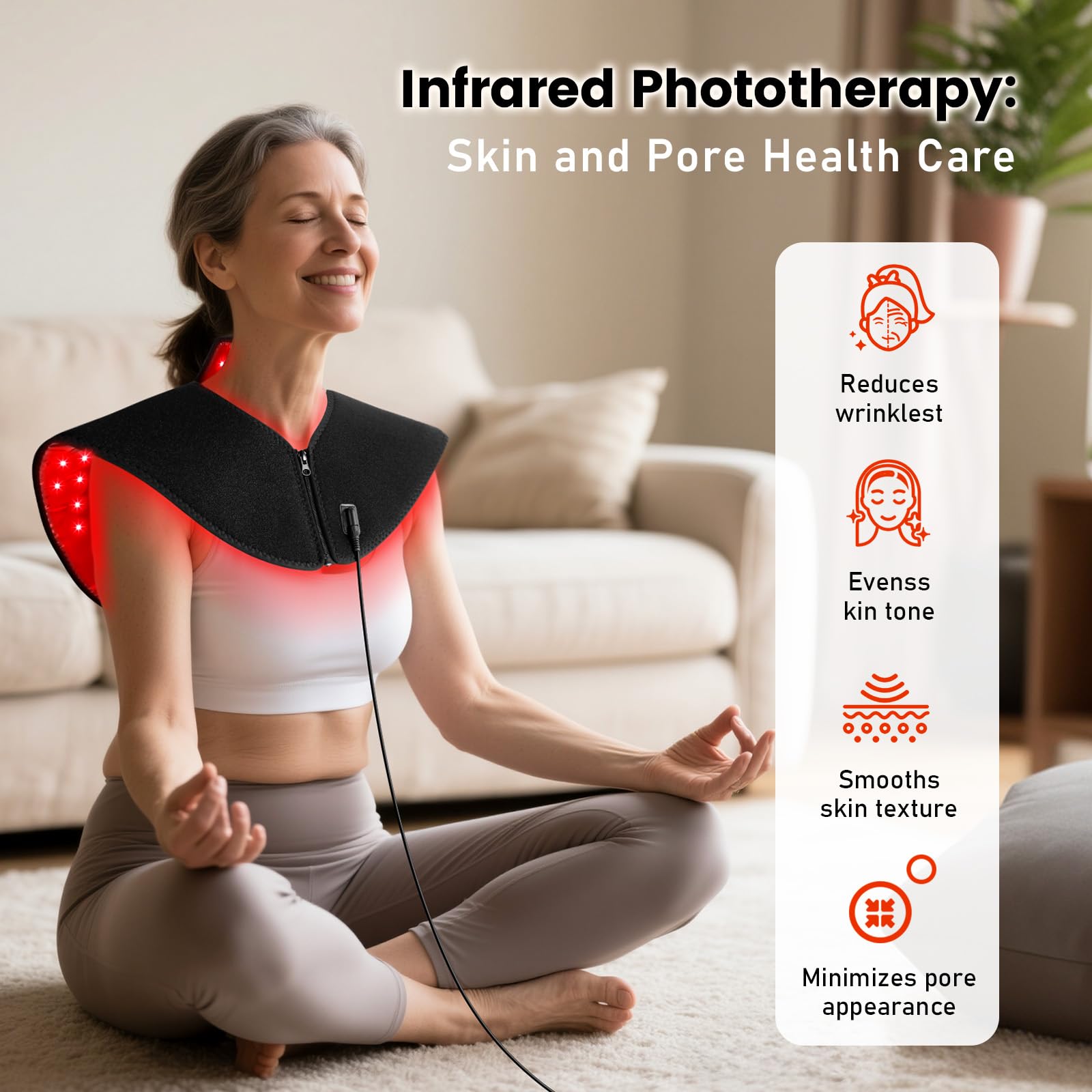 Viconor terapia de luz 660nm y 850nm para cuello y espalda.
