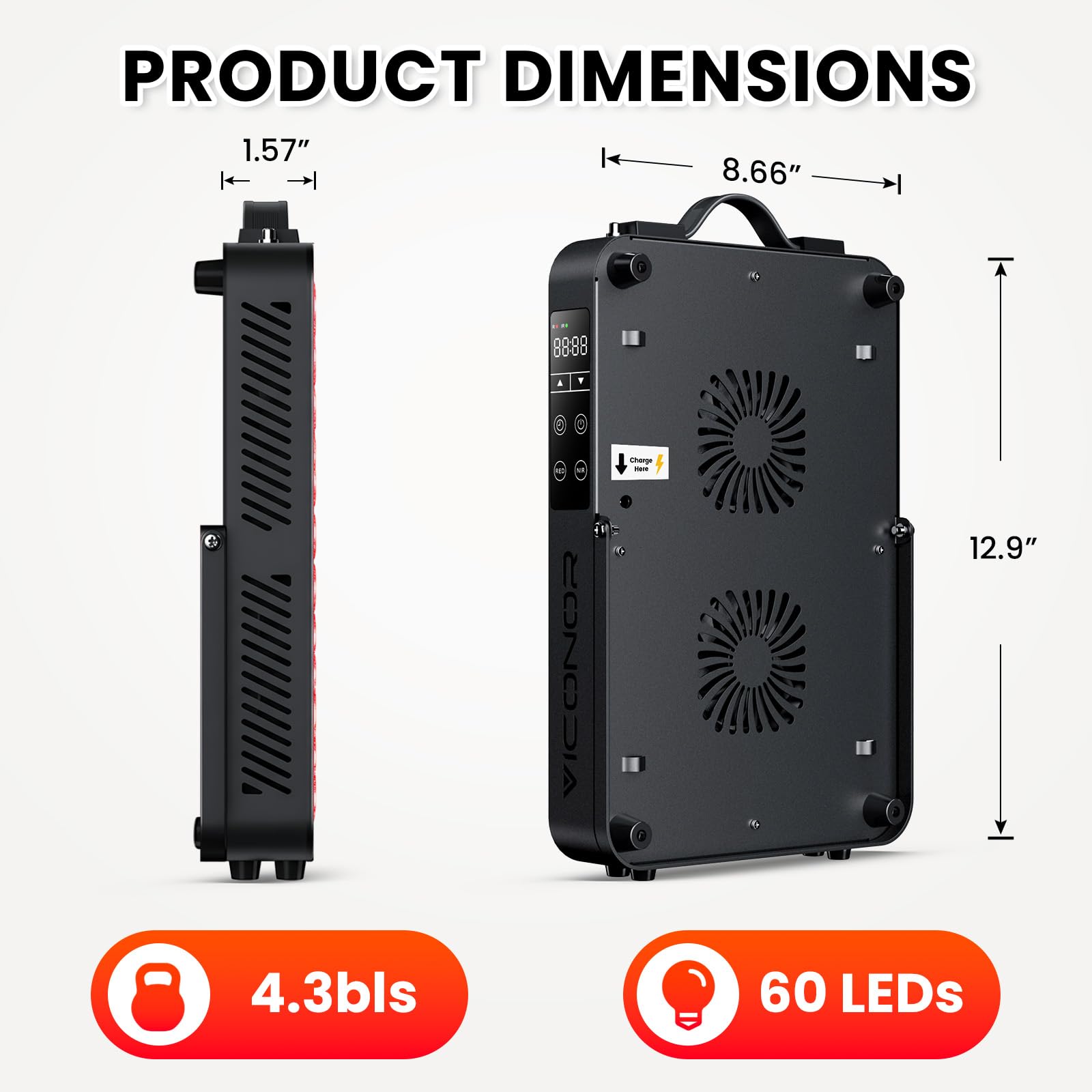 Viconor luz roja control de temporizador para sesiones