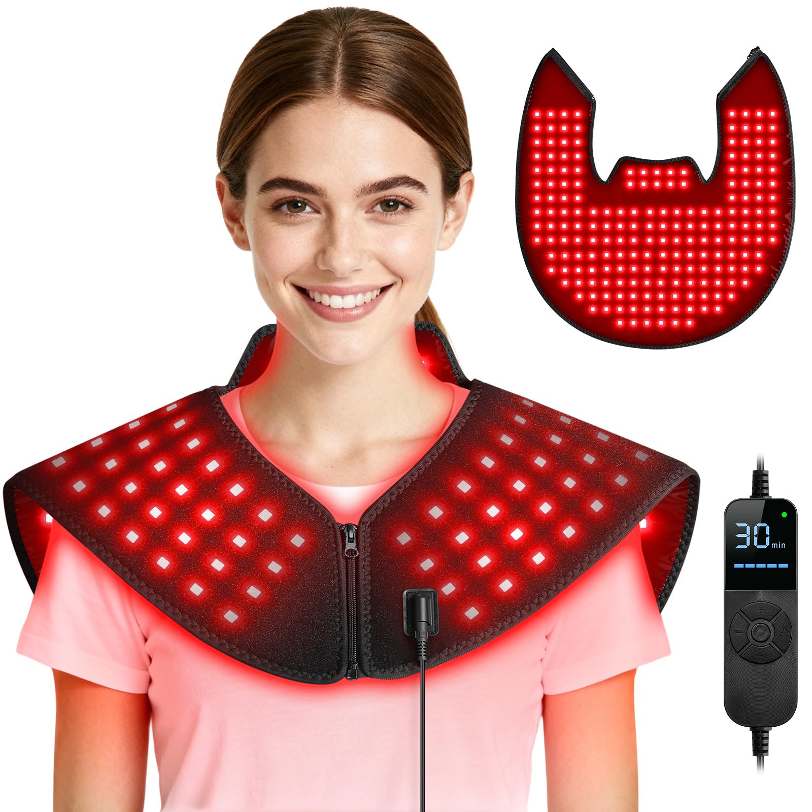 Viconor luz roja para cuello y hombros, posible alivio de tensiones.