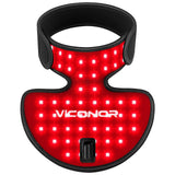 Viconor luz roja en cuello y pecho para cuidado de la piel.